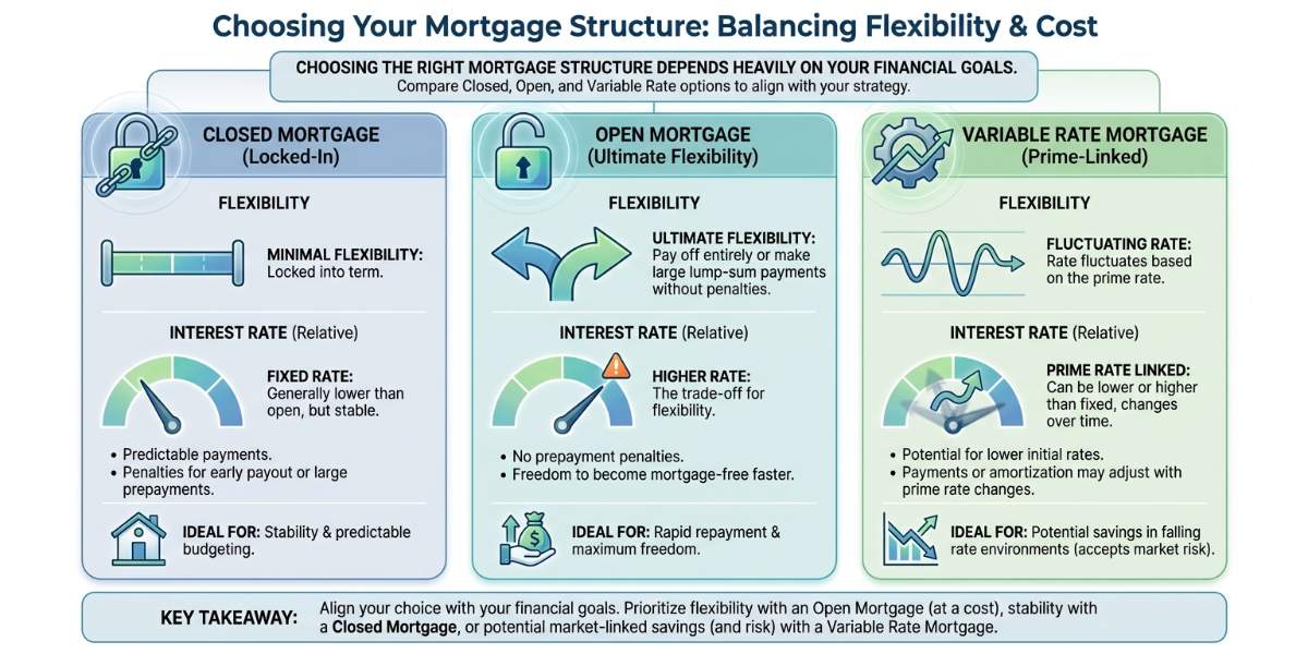 Comparing Closed, Open, and Variable Rate Mortgages